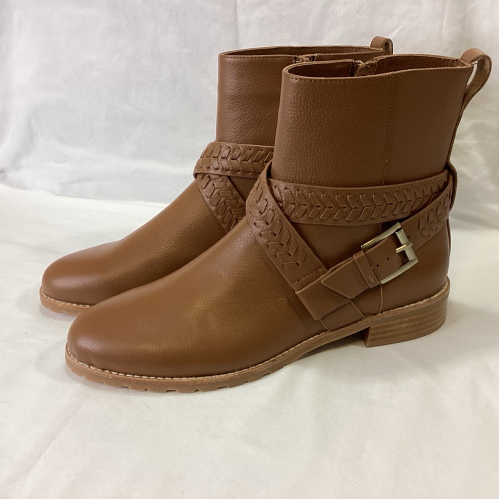 ***NEW*** Jack Rogers ELIZA Moto Camel Ankle Booties with Braided Strap 9 $178